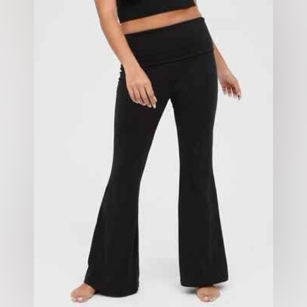 Aerie OG Foldover High Waisted Super Flare‎ Legging